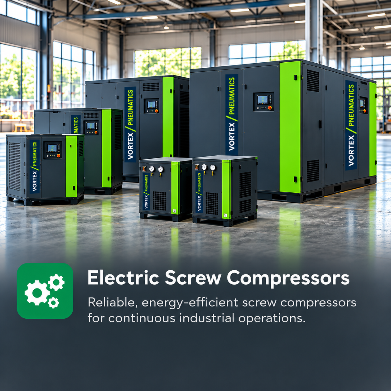 Vortex Pneumatics Electric Screw Compressors Sri Lanka